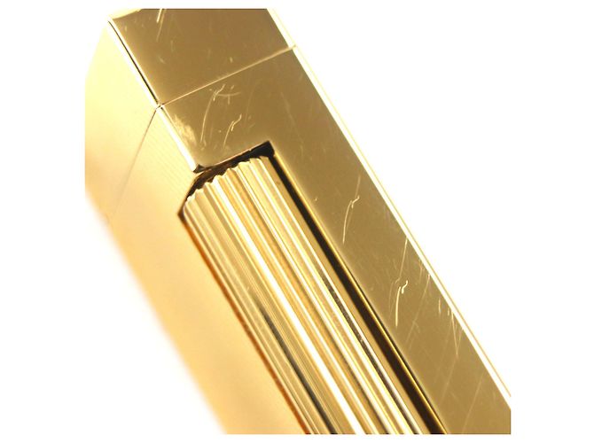 Autre Marque Dunhill Square Pattern Gas Lighter Gold Golden - view 9