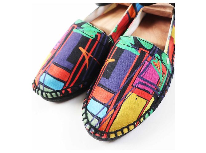 Hermès HERMES Leather Ankle Strap Espadrilles 37 - view 5