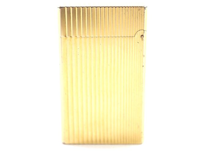 Autre Marque Dupont D Square Stripe Roller Gas Lighter Gold Golden - view 2