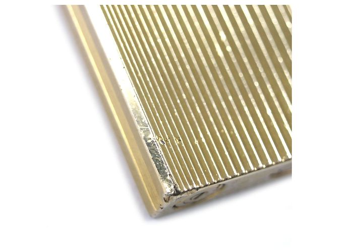 Autre Marque Dupont D Square Stripe Roller Gas Lighter Gold Golden - view 6