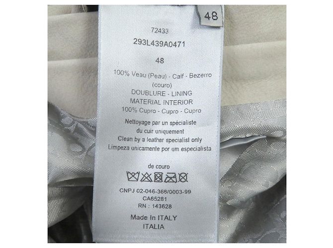 Jaqueta de couro Dior bege 48 Itália - vista 9