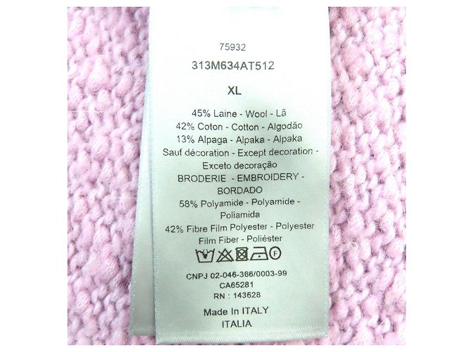 Dior Suéter de Lana Algodón Alpaca Cuello Alto XL - vista 6