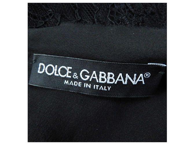 Dolce & Gabbana Rayon Nylon Silk Dress Black - view 7
