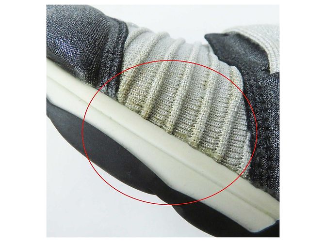 Chanel COCO Mark Strick-Sneaker grau 37,5 Braun - Ansicht 15