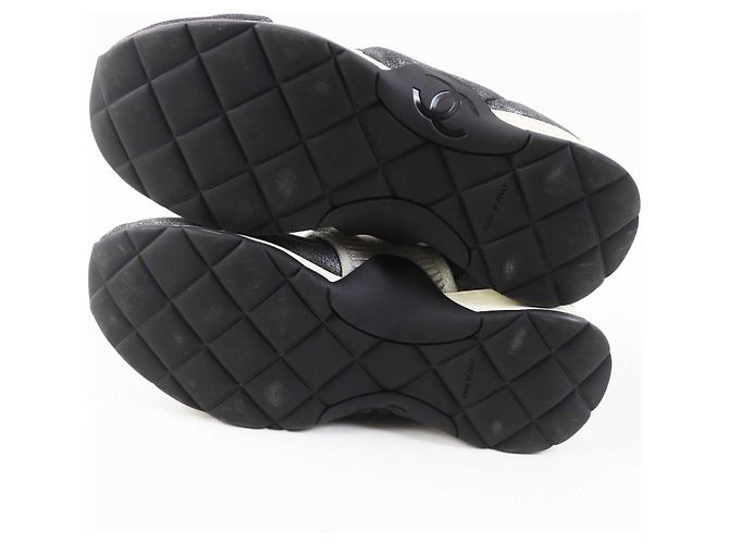 Chanel COCO Mark Strick-Sneaker grau 37,5 Braun - Ansicht 5