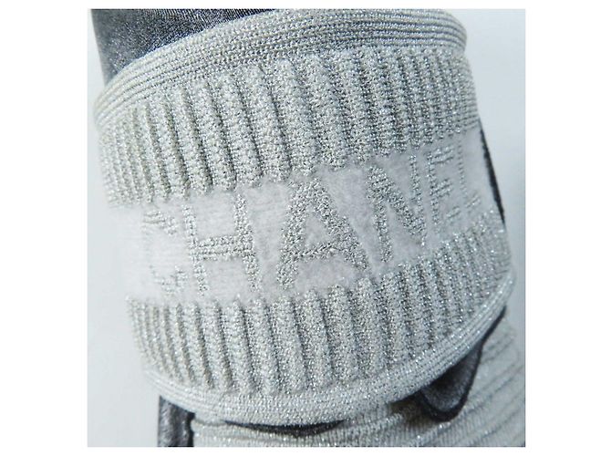 Chanel COCO Mark Strick-Sneaker grau 37,5 Braun - Ansicht 7