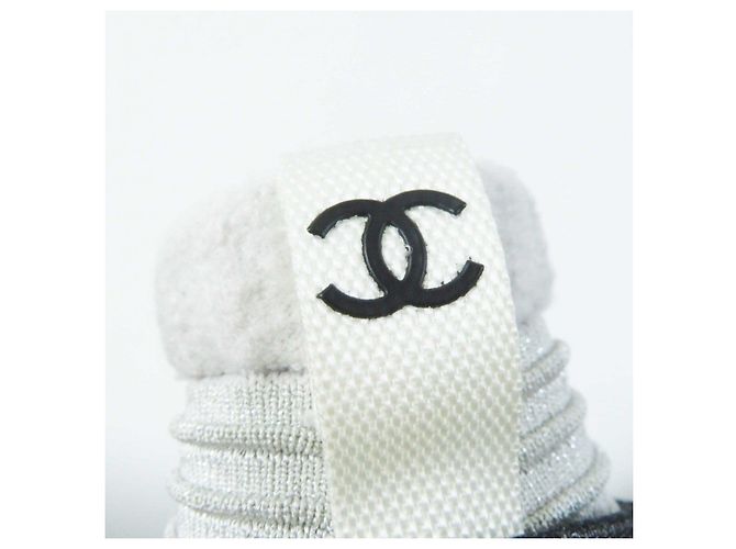 Chanel COCO Mark Strick-Sneaker grau 37,5 Braun - Ansicht 8