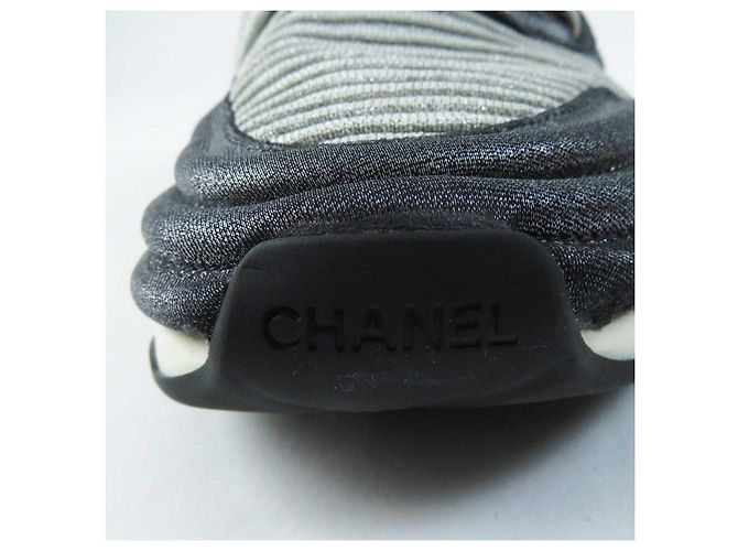 Chanel COCO Mark Strick-Sneaker grau 37,5 Braun - Ansicht 9