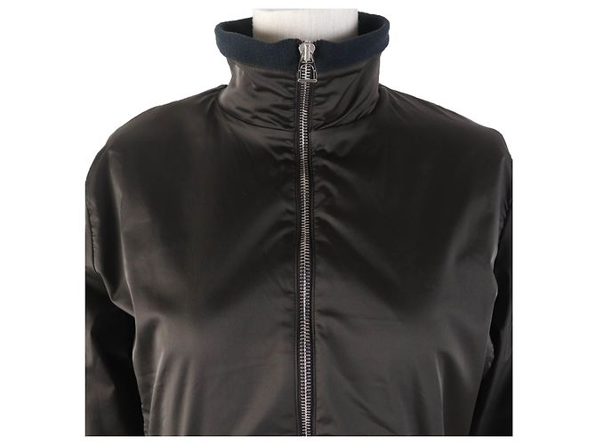 Hermès HERMES Nylon-Polyurethan Aufwärmjacke L Dunkelbraun - Ansicht 4