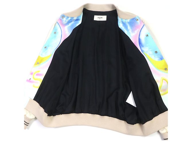 Céline Celine Teddy-Jacke Satin Künstlerdruck - Ansicht 4