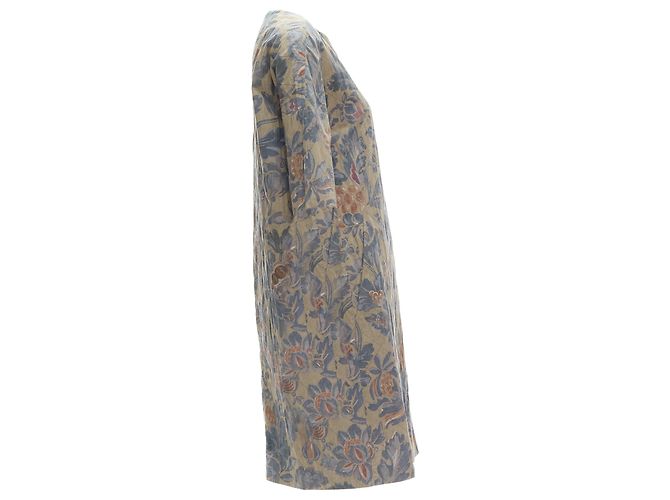 Vestido acolchado floral con diamantes de Dries Van Noten - vista 4