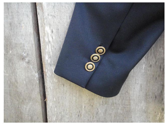 Autre Marque Au Petit Matelot Wollblazer Schwarz - Ansicht 5