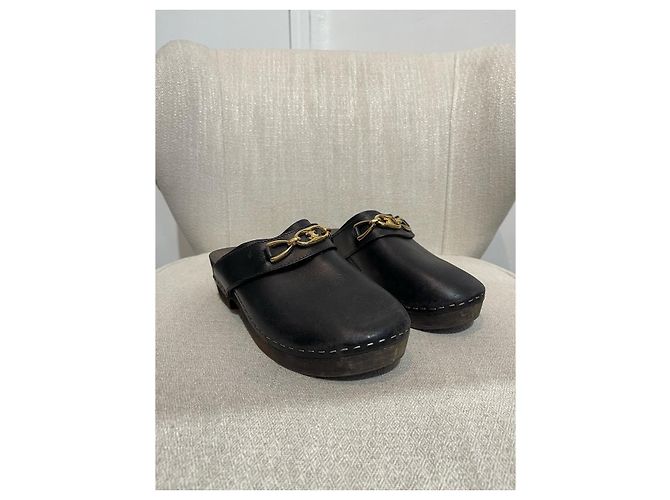 Céline Mule e zoccoli CELINE T.EU 38 Pelle Nero - vista 3