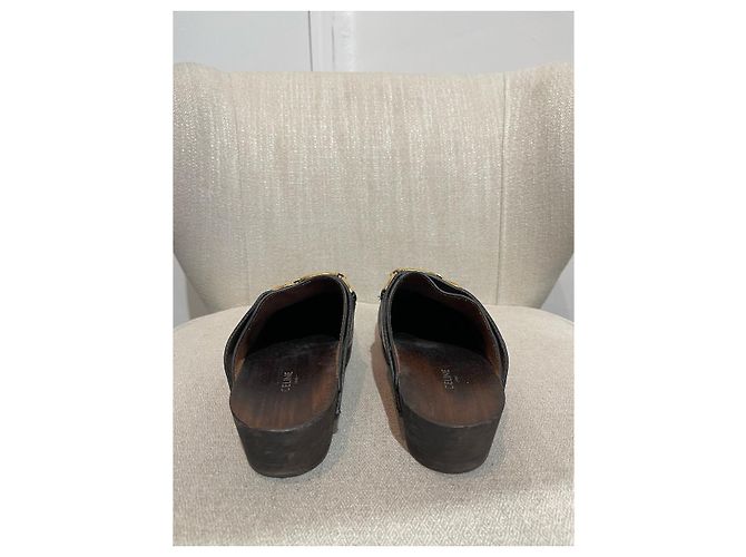 Céline Mule e zoccoli CELINE T.EU 38 Pelle Nero - vista 4