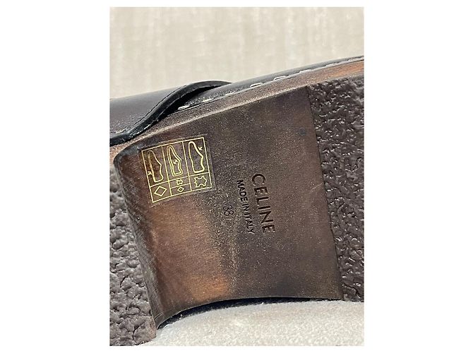 Céline Mule e zoccoli CELINE T.EU 38 Pelle Nero - vista 5