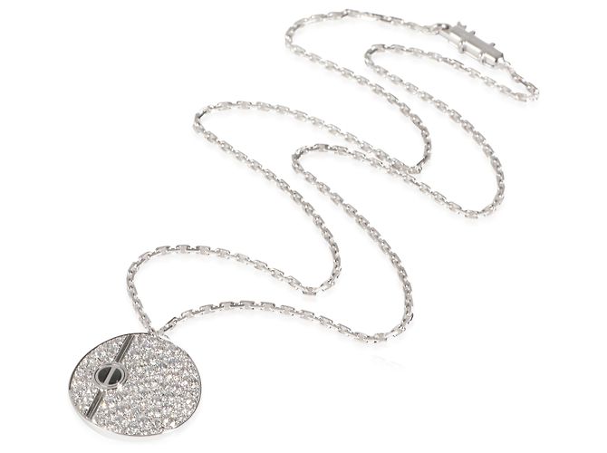 Pendente Love in Diamante e Ceramica Nera Cartier (Oro Bianco) - vista 2