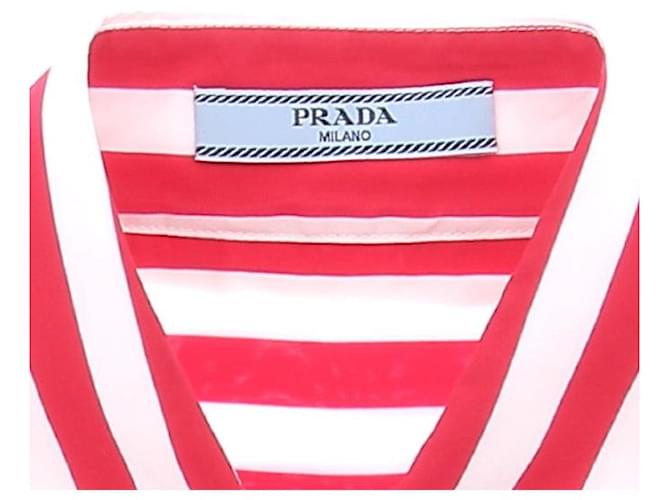 Prada top T.IT 40 seda Roja - vista 5