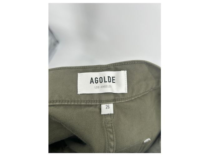 Pantalones Agolde T.US 26 Algodón Caqui - vista 3