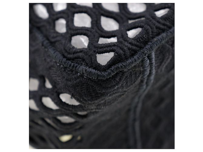 Borsa a spalla in rete nera Christian Dior Nero - vista 4