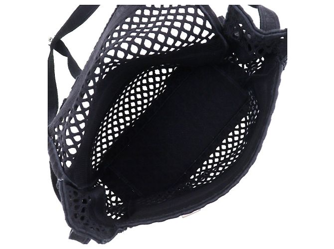 Borsa a spalla in rete nera Christian Dior Nero - vista 5