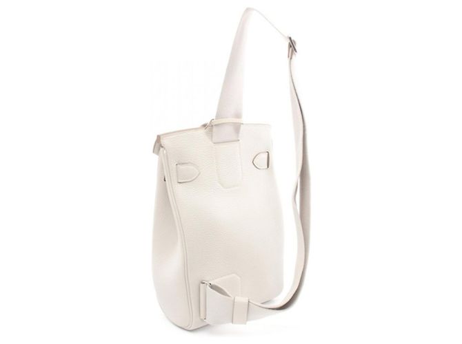 Hermès Kelly Hac A Dos PM in Togo bianco Bianco sporco - vista 2