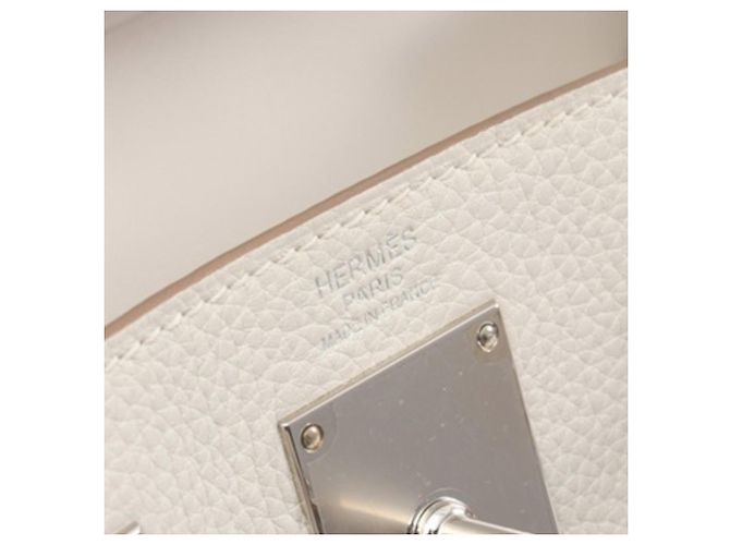 Hermès Kelly Hac A Dos PM in Togo bianco Bianco sporco - vista 4