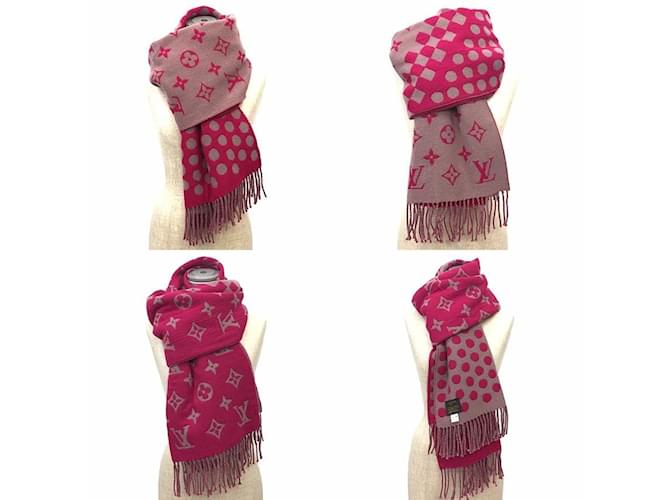Bufanda Monogram Dot Louis Vuitton Fucsia - vista 2