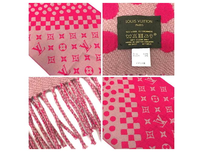 Bufanda Monogram Dot Louis Vuitton Fucsia - vista 3