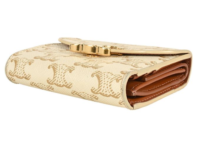 Céline Cartera Pequeña con Solapa Celine Triomphe Castaño Crudo - vista 3