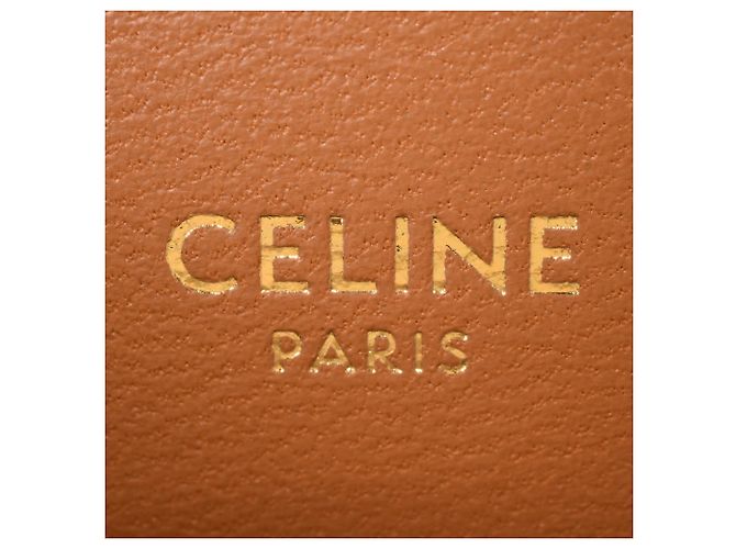 Céline Celine Triomphe Schultertasche Schwarz Dunkelbraun - Ansicht 6