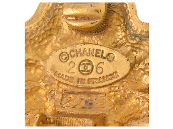 Orecchini a clip dorati Chanel con perle artificiali D'oro - vista 4