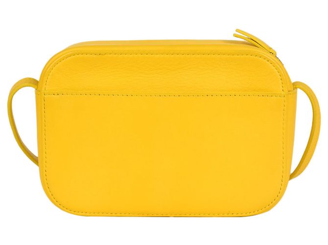 Camera Borsa a tracolla in pelle gialla Balenciaga XS Giallo - vista 3