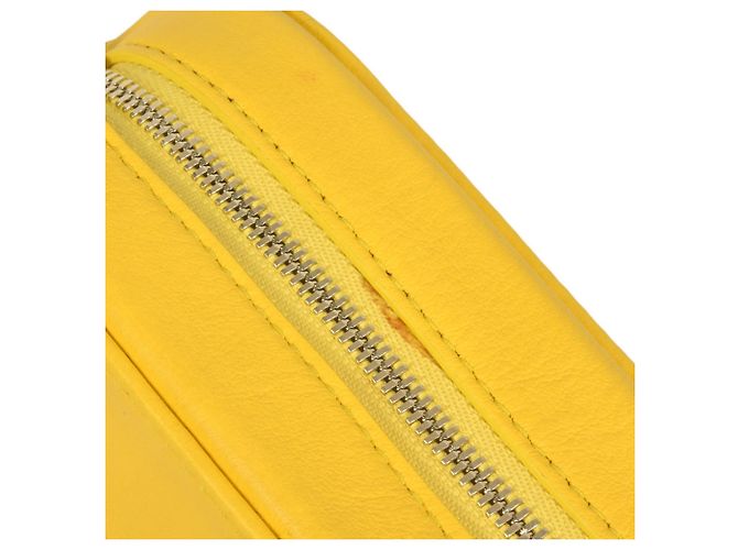 Camera Borsa a tracolla in pelle gialla Balenciaga XS Giallo - vista 7