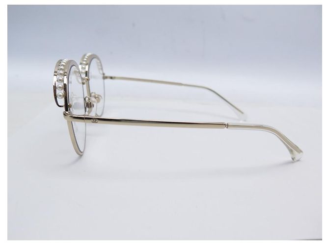 NUEVAS GAFAS DE SOL CHANEL PERLAS 4247-H METAL DORADO - vista 2