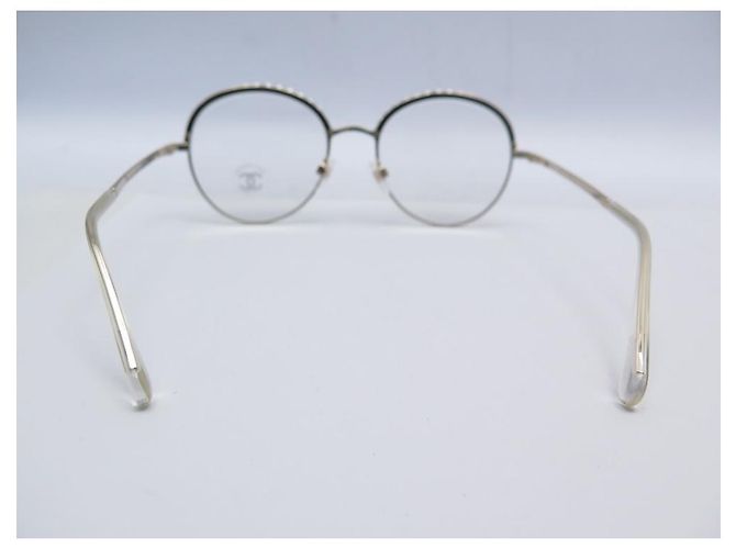 NUEVAS GAFAS DE SOL CHANEL PERLAS 4247-H METAL DORADO - vista 3