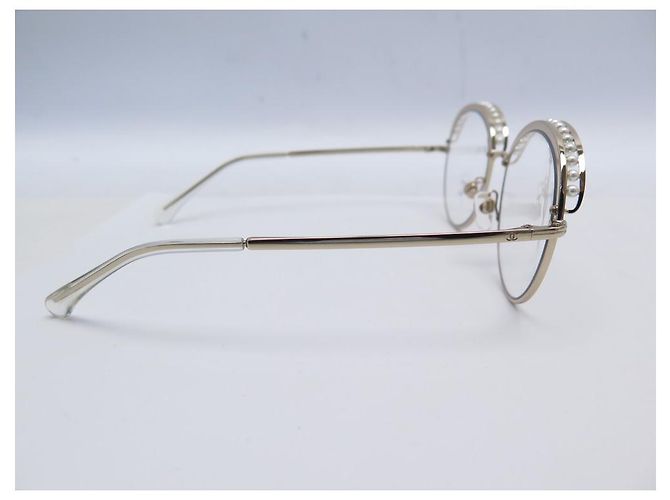 NUEVAS GAFAS DE SOL CHANEL PERLAS 4247-H METAL DORADO - vista 4