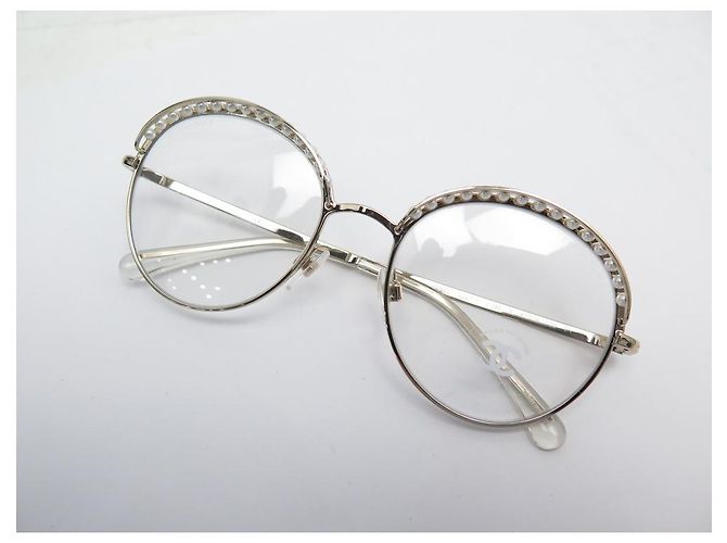 NUEVAS GAFAS DE SOL CHANEL PERLAS 4247-H METAL DORADO - vista 5