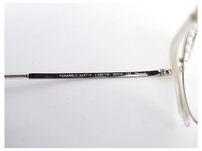 NUEVAS GAFAS DE SOL CHANEL PERLAS 4247-H METAL DORADO - vista 6