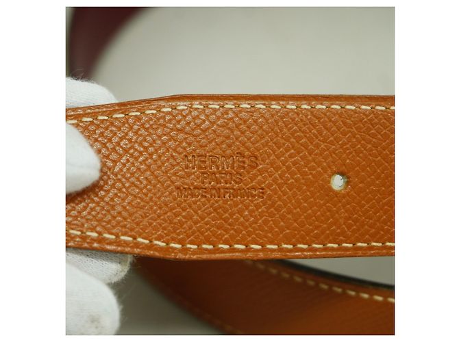 Cintura in vitello Epsom oro Constance di Hermès D'oro - vista 2