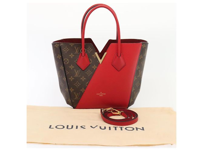 LOUIS VUITTON Monogram Kimono PM Borsa a Mano Rossa M41856 LV Auth 89974SA Rosso - vista 12