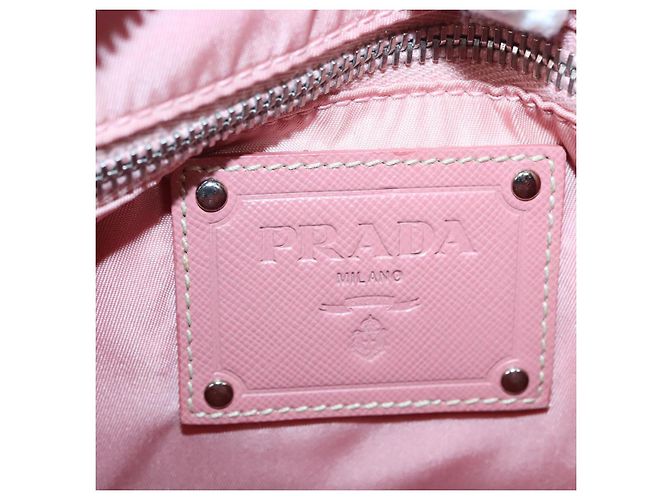 PRADA Schultertasche Nylon Grau Silber Authentisch 89792 Braun - Ansicht 24