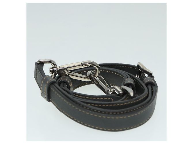 PRADA Schultertasche Nylon Grau Silber Authentisch 89792 Braun - Ansicht 30