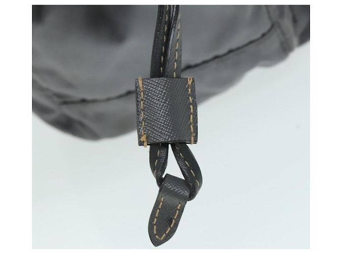 PRADA Schultertasche Nylon Grau Silber Authentisch 89792 Braun - Ansicht 6