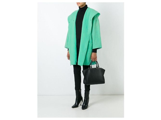 Cappotto di lana turchese Gianni Versace - vista 2