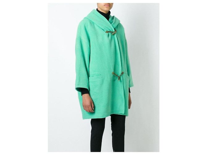 Cappotto di lana turchese Gianni Versace - vista 3