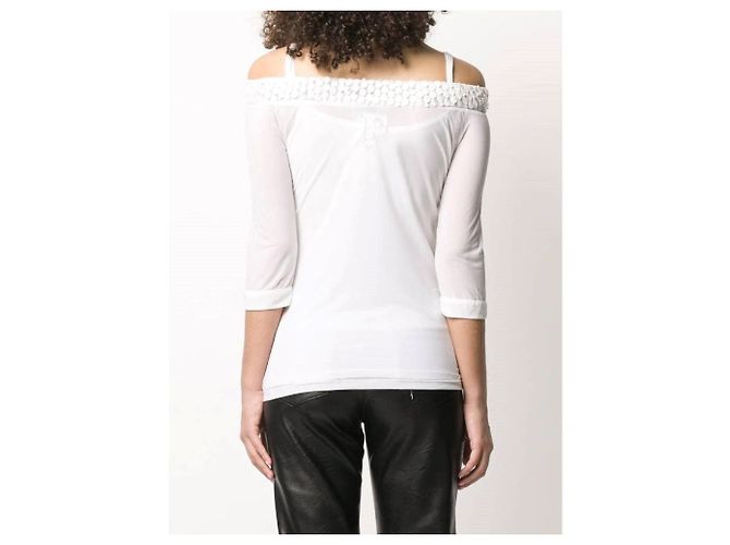 Weiße Paillettenbluse von Gianfranco Ferré - Ansicht 5