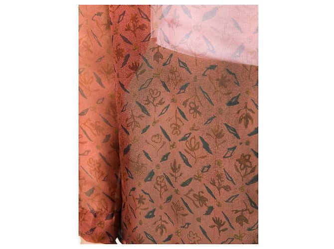Blusa de seda marrón Romeo Gigli - vista 5