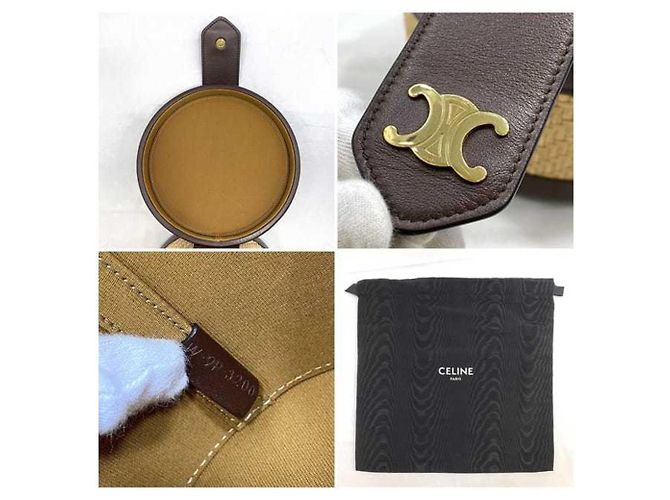Céline Borsa a Spalla Celine Tambour Marrone Beige - vista 11