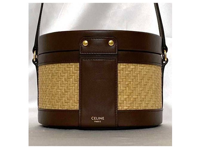 Céline Borsa a Spalla Celine Tambour Marrone Beige - vista 4