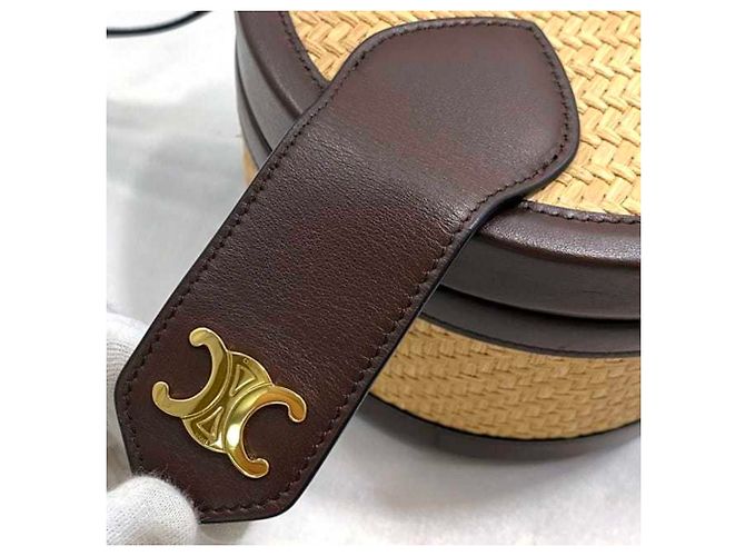 Céline Borsa a Spalla Celine Tambour Marrone Beige - vista 9